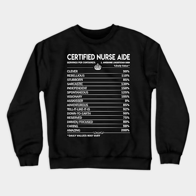 Certified Nurse Aide T Shirt - Certified Nurse Aide Factors Daily Gift Item Tee Crewneck Sweatshirt by Jolly358